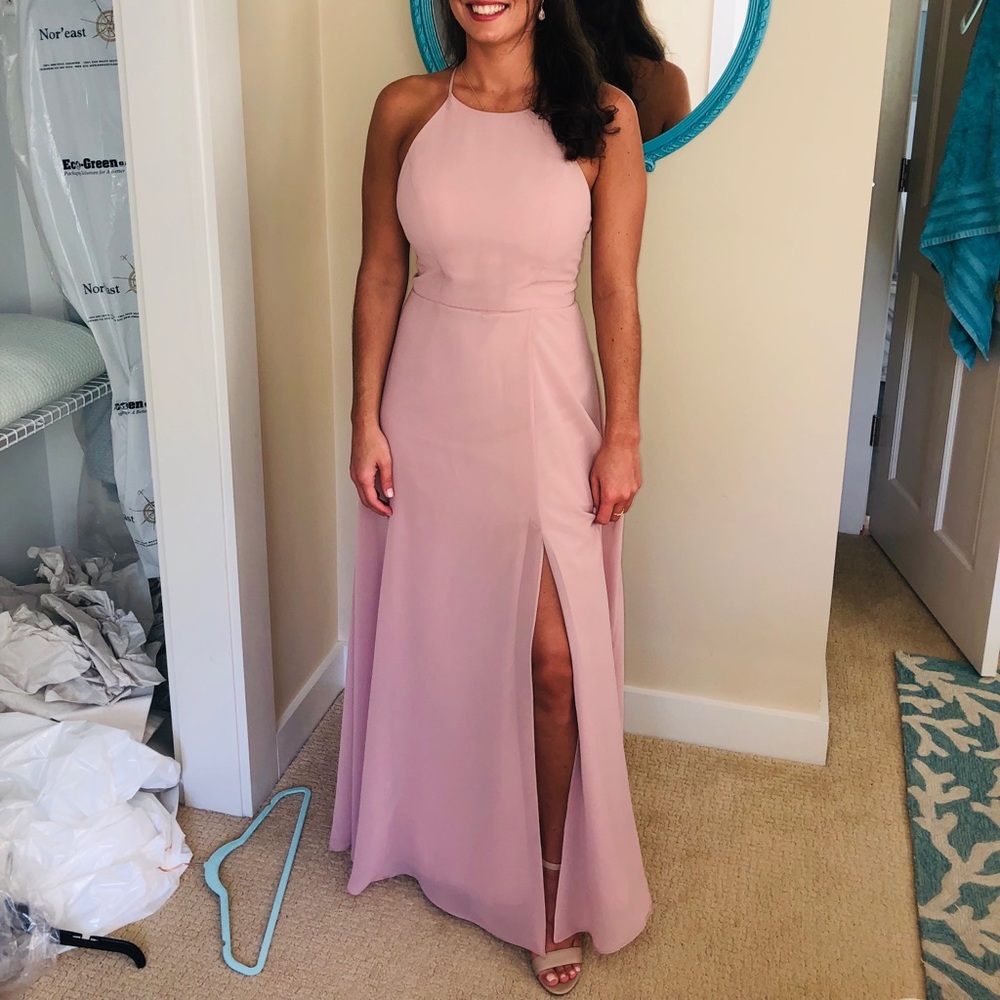 Jenny Yoo Luca gown in whipped apricot